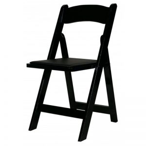 black folding chair hire