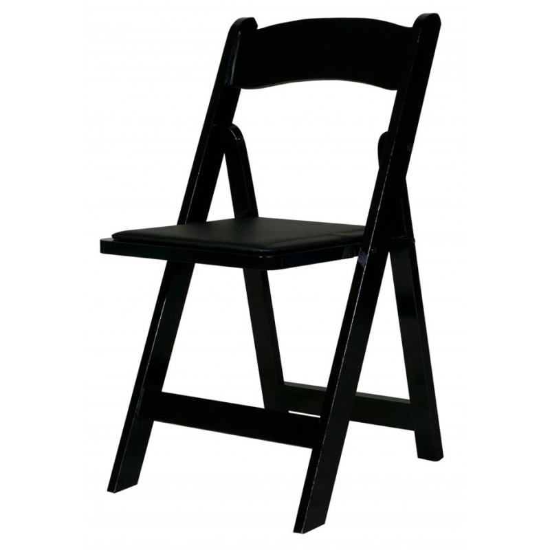 black folding chair hire
