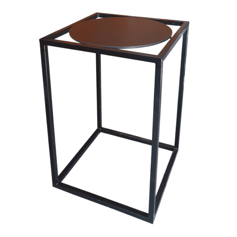 black and black bar table
