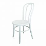 white wooden wedding chair