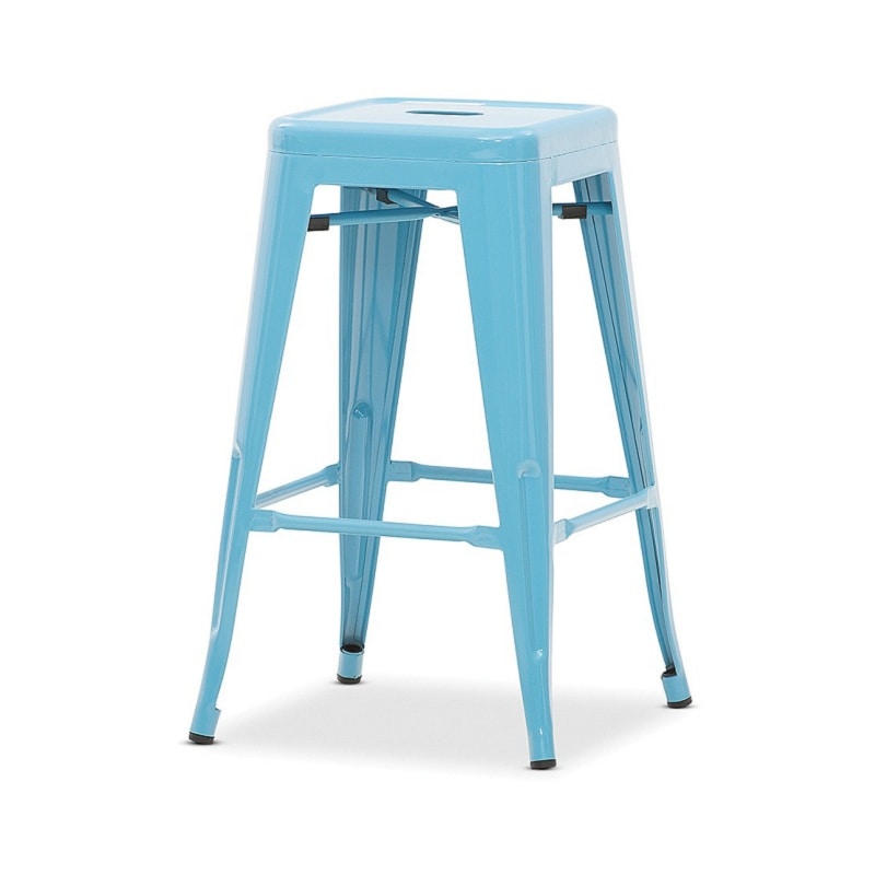 tall metal blue chair