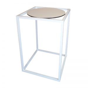white and white bar table