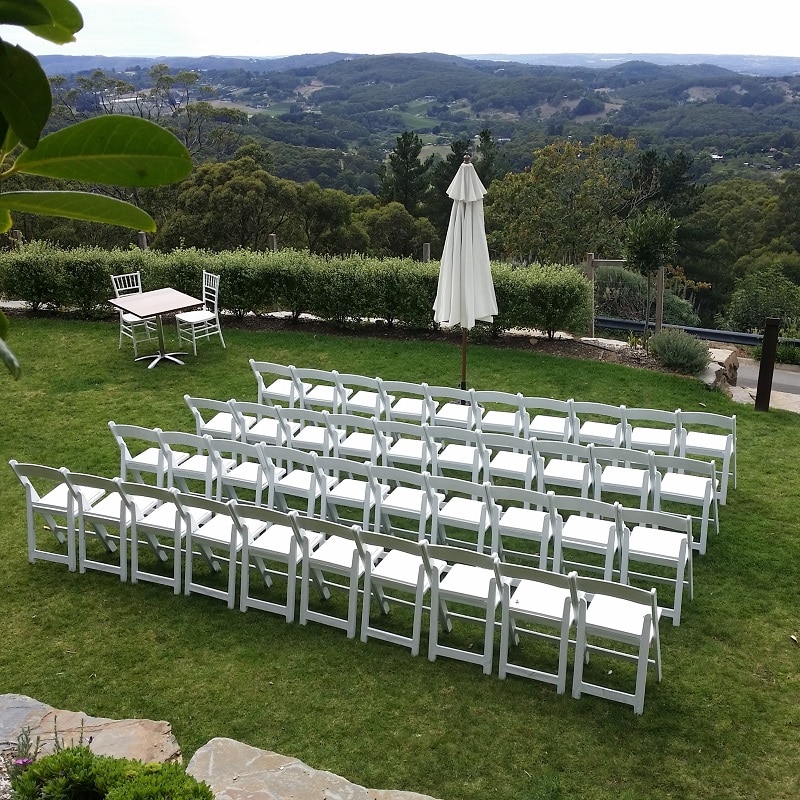 Wedding Hire Adelaide ceremony at Mount lofty house