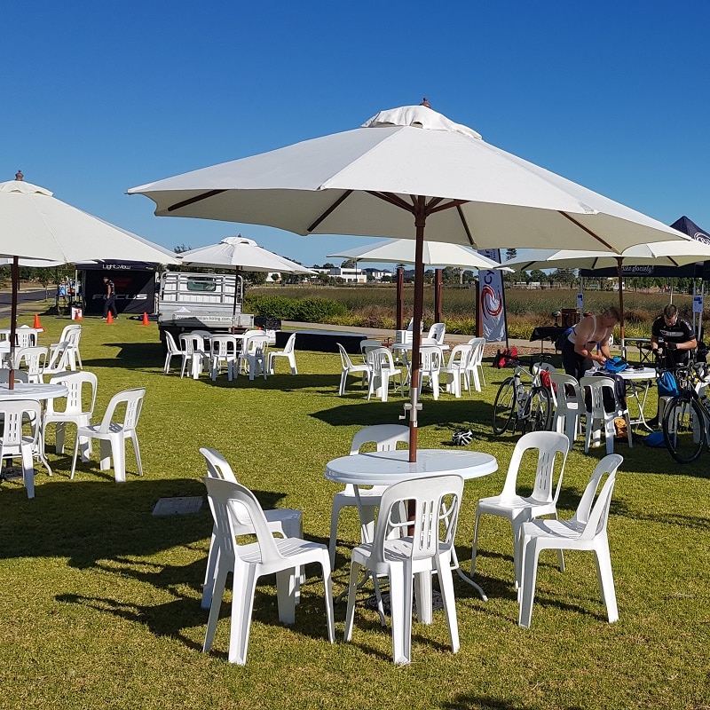 umbrellas and chairs