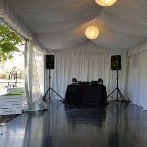 black dance floor and lining