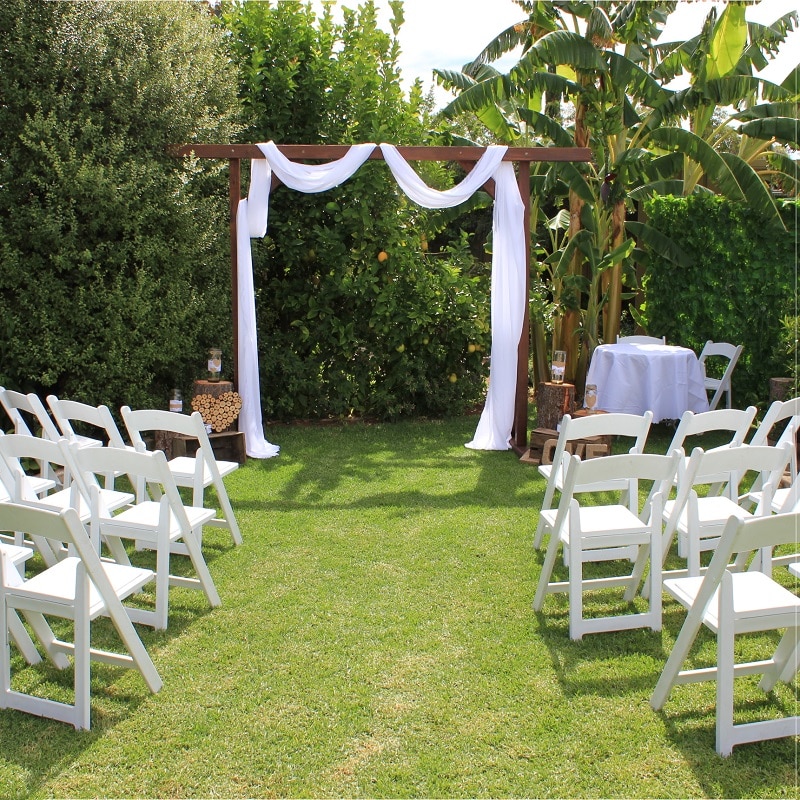 Wedding Hire Adelaide wedding ceremony arbor signing table