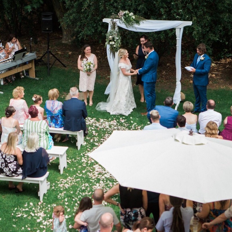 Wedding Hire Adelaide wedding bench seating
