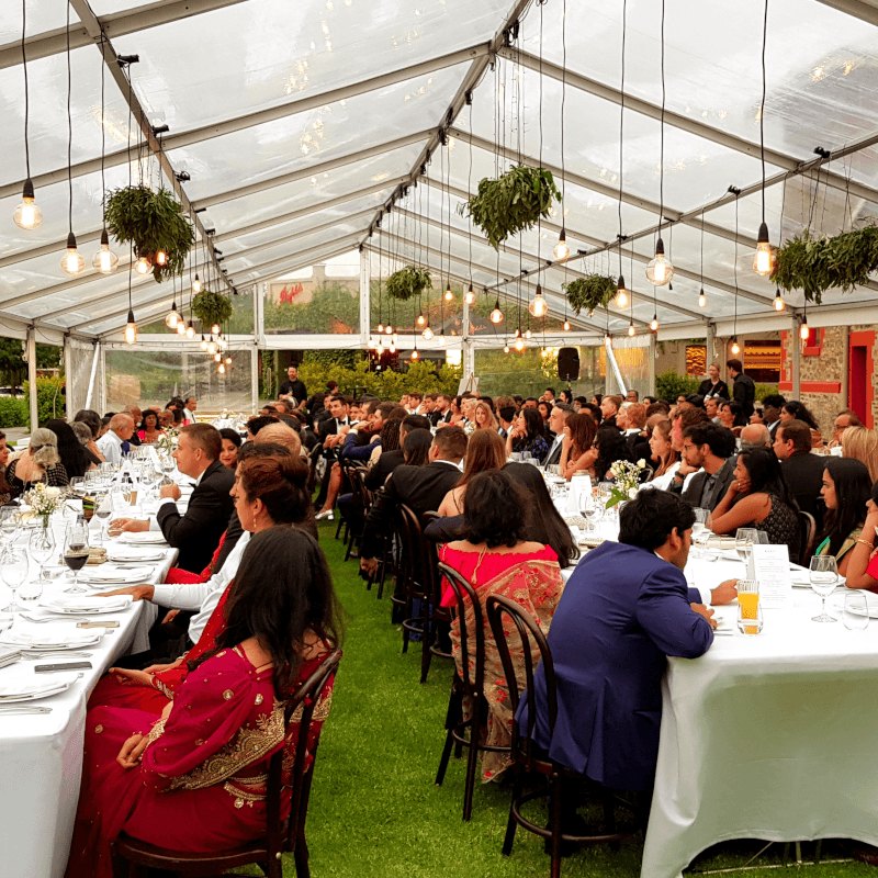 formally seated at Magill estate wedding