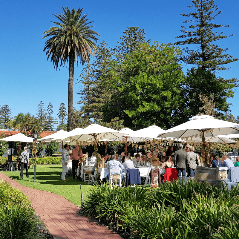 Furniture Hire Adelaide Market umbrells