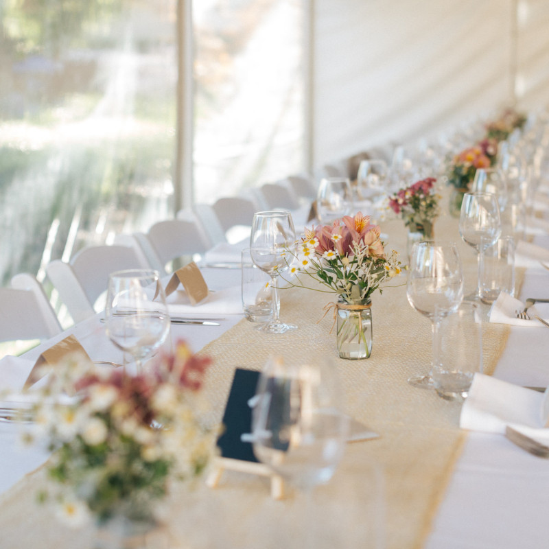 Furniture Hire Adelaide Americana chairs Jute runners