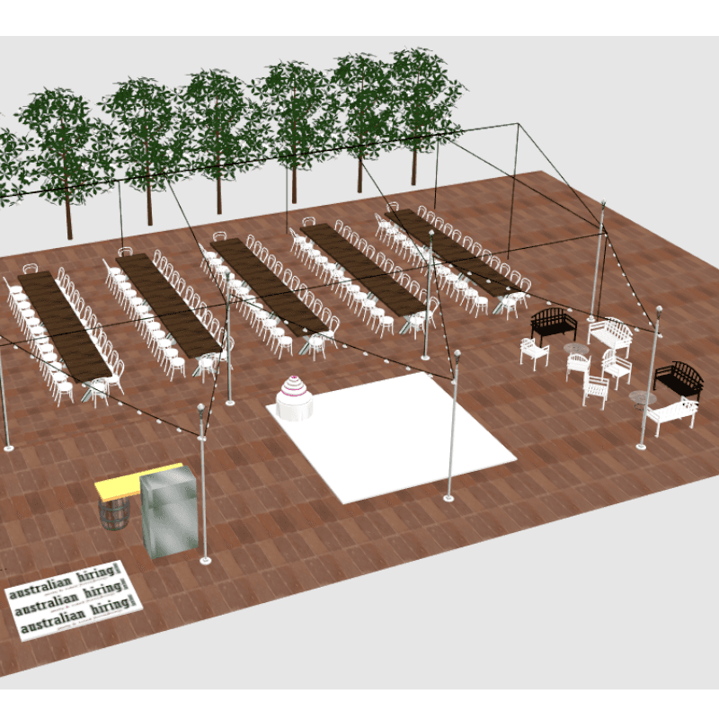 3D design of Beaumont House white dance floor