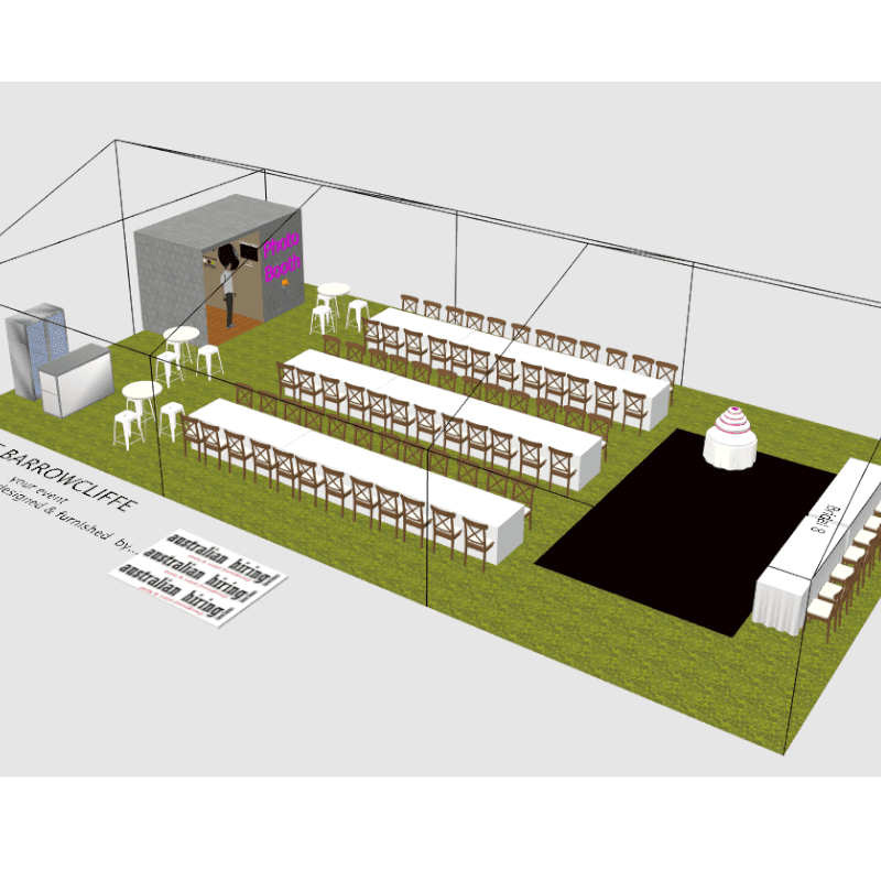 3D design of Bridal reception cross back chairs