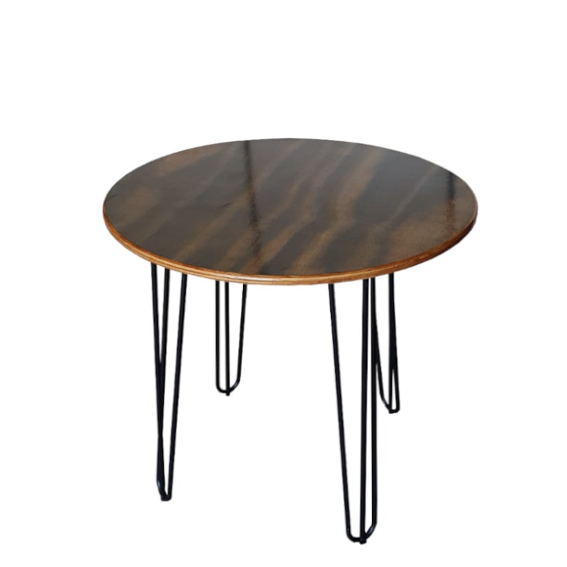 cafe table with hairpin legs