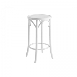 White bentwood stool