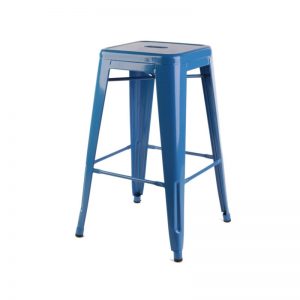 Dark blue Tolix Stool 66cm