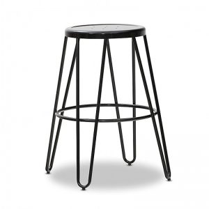 Black hairpin stool