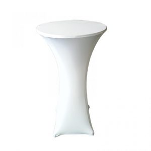 White lycra bar table covers