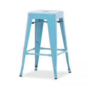 Light Blue Tolix Stool 66cm